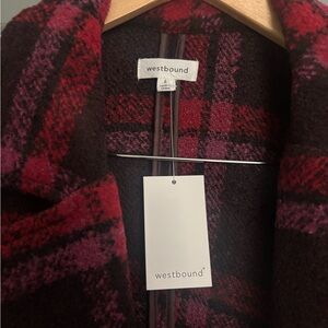 Westbound Red and Black Plaid Coat